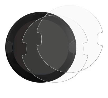 Immagine del dispositivo OOONO P-DISC NO2 con un'ampia varietà di protezioni per lo schermo.