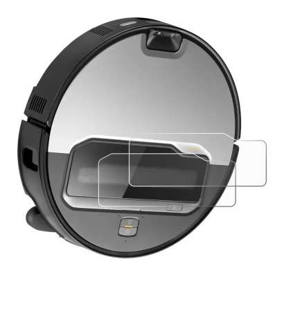 Immagine del dispositivo Roborock Saros Z70 con un'ampia varietà di protezioni per lo schermo.