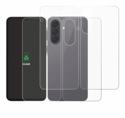 Immagine del dispositivo Samsung Galaxy A57 5G (Fronte+Retro) con un'ampia varietà di protezioni per lo schermo.