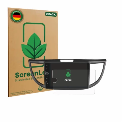 Parte frontale di una confezione del prodotto con il logo del marchio ScreenLeaf. Accanto è raffigurato il dispositivo Joying 