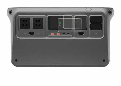 Immagine del dispositivo DJI Power 1000 con un'ampia varietà di protezioni per lo schermo.
