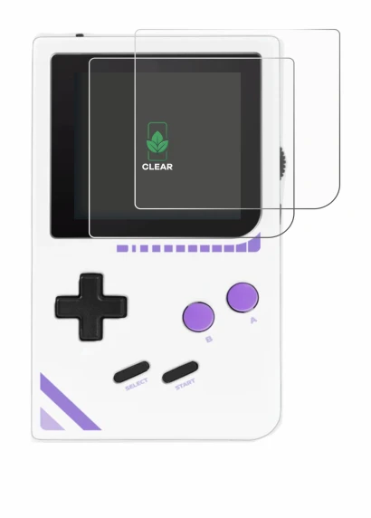 Immagine del dispositivo Modretro Chromatic con un'ampia varietà di protezioni per lo schermo.