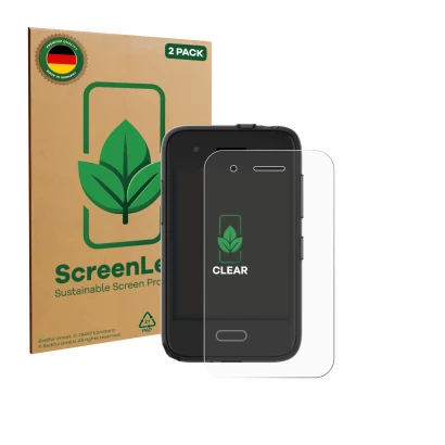 Parte frontale di una confezione del prodotto con il logo del marchio ScreenLeaf. Accanto è raffigurato il dispositivo Xplora 
