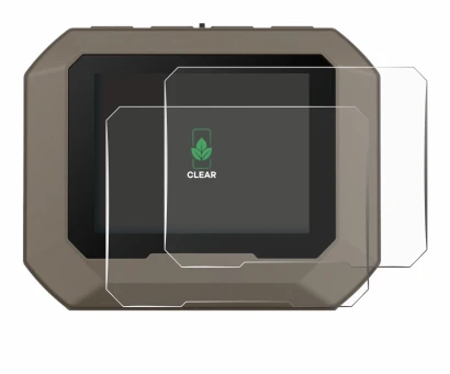 Immagine del dispositivo Garmin Xero C2 con un'ampia varietà di protezioni per lo schermo.