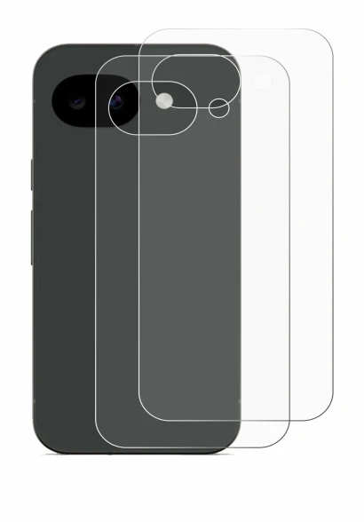Immagine del dispositivo Google Pixel 10a (Posteriore) con un'ampia varietà di protezioni per lo schermo.