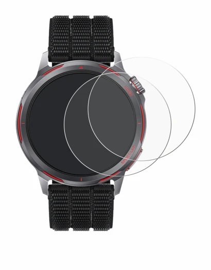 Immagine del dispositivo Huawei Watch GT Runner 2 con un'ampia varietà di protezioni per lo schermo.