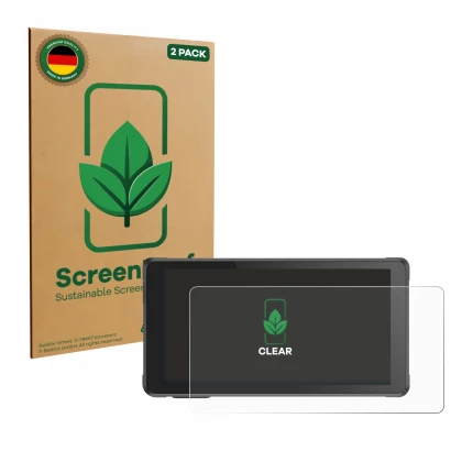 Parte frontale di una confezione del prodotto con il logo del marchio ScreenLeaf. Accanto è raffigurato il dispositivo Interph