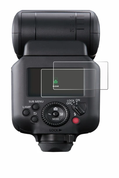 Immagine del dispositivo Canon Speedlite EL-5 con un'ampia varietà di protezioni per lo schermo.