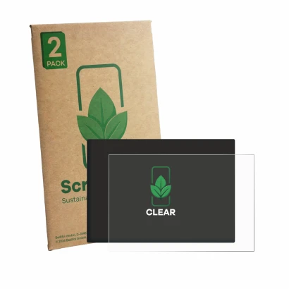Parte frontale di una confezione del prodotto con il logo del marchio ScreenLeaf. Accanto è raffigurato il dispositivo CrossCo