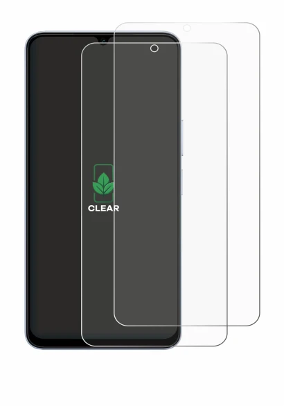 Immagine del dispositivo vivo Y05 con un'ampia varietà di protezioni per lo schermo.