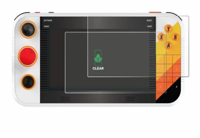 Immagine del dispositivo My Arcade Atari Gamestation Go Portable con un'ampia varietà di protezioni per lo schermo.