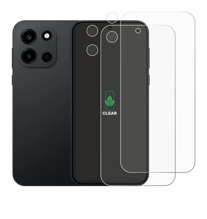 Immagine del dispositivo OnePlus Nord 6 (Fronte+Fotocamera) con un'ampia varietà di protezioni per lo schermo.
