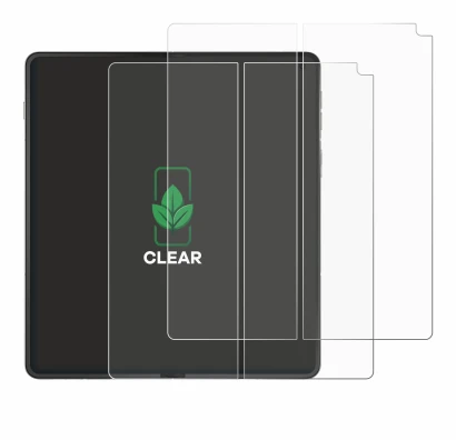 Immagine del dispositivo Motorola Razr Fold (Display interno) con un'ampia varietà di protezioni per lo schermo.
