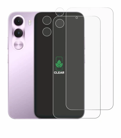 Immagine del dispositivo realme C100i (Fronte+Fotocamera) con un'ampia varietà di protezioni per lo schermo.