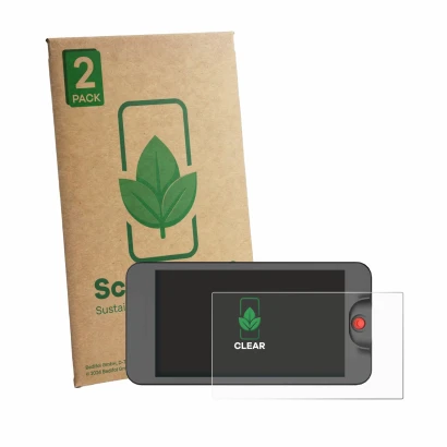 Parte frontale di una confezione del prodotto con il logo del marchio ScreenLeaf. Accanto è raffigurato il dispositivo Osee T5