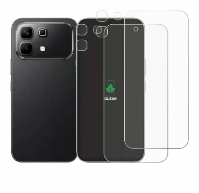 Immagine del dispositivo Infinix Note 60 (Fronte+Fotocamera) con un'ampia varietà di protezioni per lo schermo.