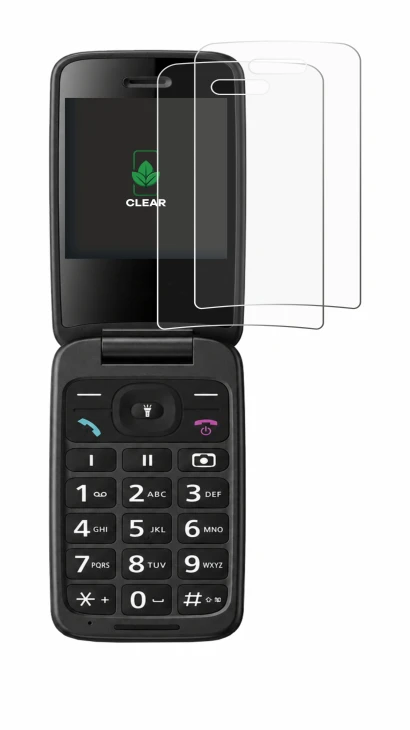 Immagine del dispositivo Panasonic KX-TU410 con un'ampia varietà di protezioni per lo schermo.
