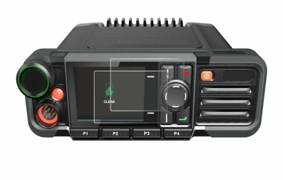 Immagine del dispositivo Hytera HM785 con un'ampia varietà di protezioni per lo schermo.