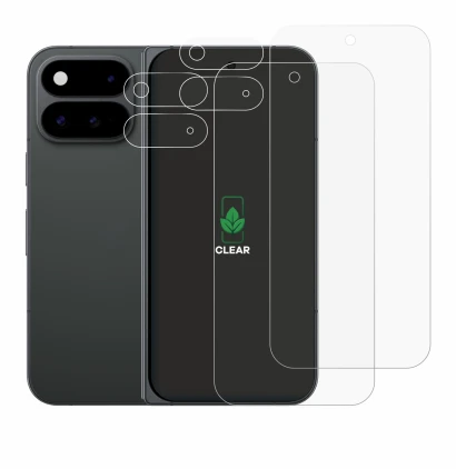 Immagine del dispositivo Google Pixel 11 Pro Fold (Fronte+Fotocamera) con un'ampia varietà di protezioni per lo schermo.