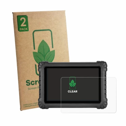 Parte frontale di una confezione del prodotto con il logo del marchio ScreenLeaf. Accanto è raffigurato il dispositivo Autel M