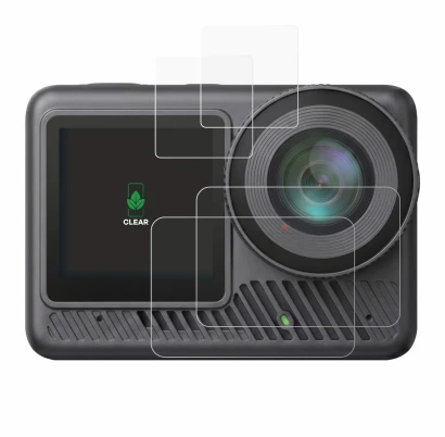 Immagine del dispositivo Akaso Brave 8 Lite con un'ampia varietà di protezioni per lo schermo.