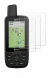 Immagine del dispositivo Garmin GPSMAP 66sr con un'ampia varietà di protezioni per lo schermo.
