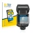 Parte frontale di una confezione del prodotto con il logo del marchio BROTECT. Accanto è raffigurato il dispositivo Nikon SB-5