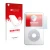 Parte frontale di una confezione del prodotto con il logo del marchio upscreen. Accanto è raffigurato il dispositivo Apple iPo