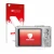 Parte frontale di una confezione del prodotto con il logo del marchio upscreen. Accanto è raffigurato il dispositivo Panasonic