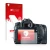 Parte frontale di una confezione del prodotto con il logo del marchio upscreen. Accanto è raffigurato il dispositivo Canon EOS