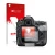 Parte frontale di una confezione del prodotto con il logo del marchio upscreen. Accanto è raffigurato il dispositivo Nikon D4S