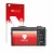 Parte frontale di una confezione del prodotto con il logo del marchio upscreen. Accanto è raffigurato il dispositivo Sony Alph