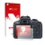 Parte frontale di una confezione del prodotto con il logo del marchio upscreen. Accanto è raffigurato il dispositivo Canon EOS