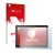 Parte frontale di una confezione del prodotto con il logo del marchio upscreen. Accanto è raffigurato il dispositivo Lenovo Ta