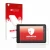 Parte frontale di una confezione del prodotto con il logo del marchio upscreen. Accanto è raffigurato il dispositivo Garmin Ae