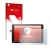 Parte frontale di una confezione del prodotto con il logo del marchio upscreen. Accanto è raffigurato il dispositivo Sony XAV-