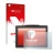 Parte frontale di una confezione del prodotto con il logo del marchio upscreen. Accanto è raffigurato il dispositivo Signotec 