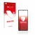 Parte frontale di una confezione del prodotto con il logo del marchio upscreen. Accanto è raffigurato il dispositivo Infinix N