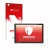 Parte frontale di una confezione del prodotto con il logo del marchio upscreen. Accanto è raffigurato il dispositivo Oukitel R