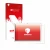 Parte frontale di una confezione del prodotto con il logo del marchio upscreen. Accanto è raffigurato il dispositivo niuniutab