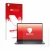 Parte frontale di una confezione del prodotto con il logo del marchio upscreen. Accanto è raffigurato il dispositivo Dell Pro 
