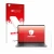 Parte frontale di una confezione del prodotto con il logo del marchio upscreen. Accanto è raffigurato il dispositivo Dell Pro 