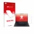 Parte frontale di una confezione del prodotto con il logo del marchio upscreen. Accanto è raffigurato il dispositivo Lenovo Th