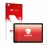 Parte frontale di una confezione del prodotto con il logo del marchio upscreen. Accanto è raffigurato il dispositivo VALE Tabl