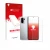 Parte frontale di una confezione del prodotto con il logo del marchio upscreen. Accanto è raffigurato il dispositivo OnePlus A