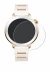 Immagine del dispositivo Oppo Watch X3 Mini con un'ampia varietà di protezioni per lo schermo.