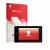 Parte frontale di una confezione del prodotto con il logo del marchio upscreen. Accanto è raffigurato il dispositivo Balearis 