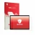 Parte frontale di una confezione del prodotto con il logo del marchio upscreen. Accanto è raffigurato il dispositivo Microsoft