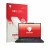 Parte frontale di una confezione del prodotto con il logo del marchio upscreen. Accanto è raffigurato il dispositivo MSI Cybor