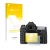 Parte frontale di una confezione del prodotto con il logo del marchio upscreen. Accanto è raffigurato il dispositivo Nikon D78